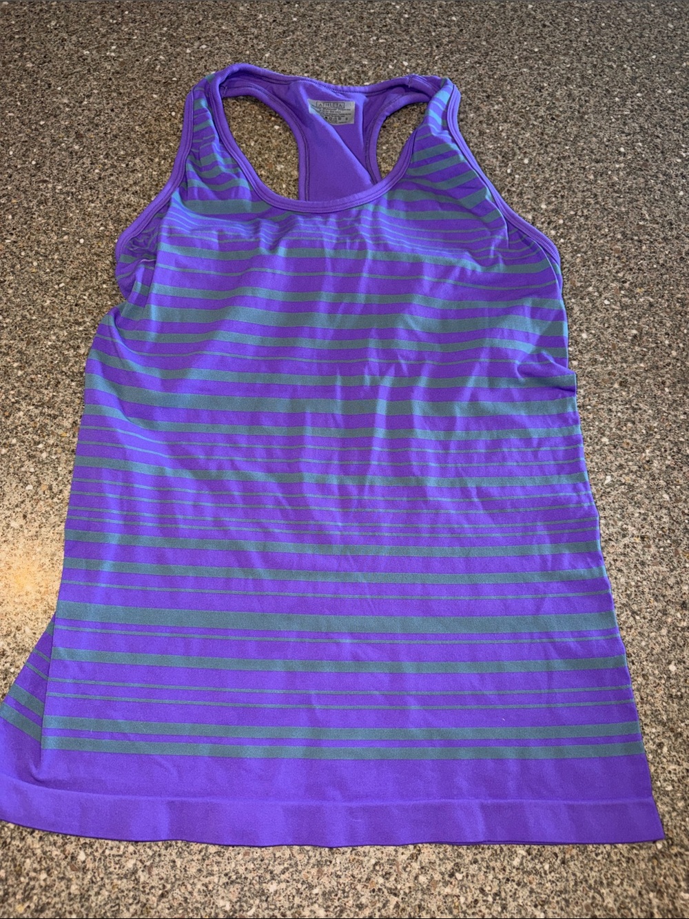 Athleta Purple Striped Racerback Tank